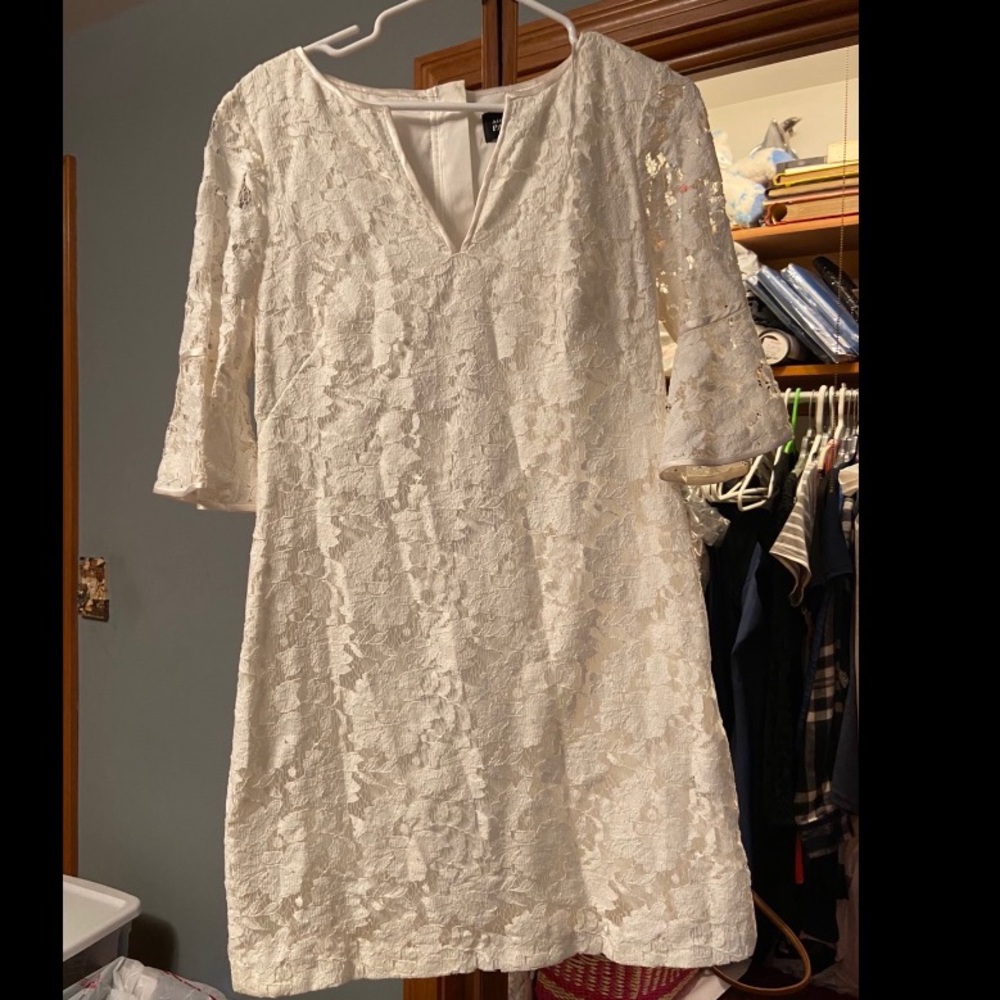 White dress with sleeves